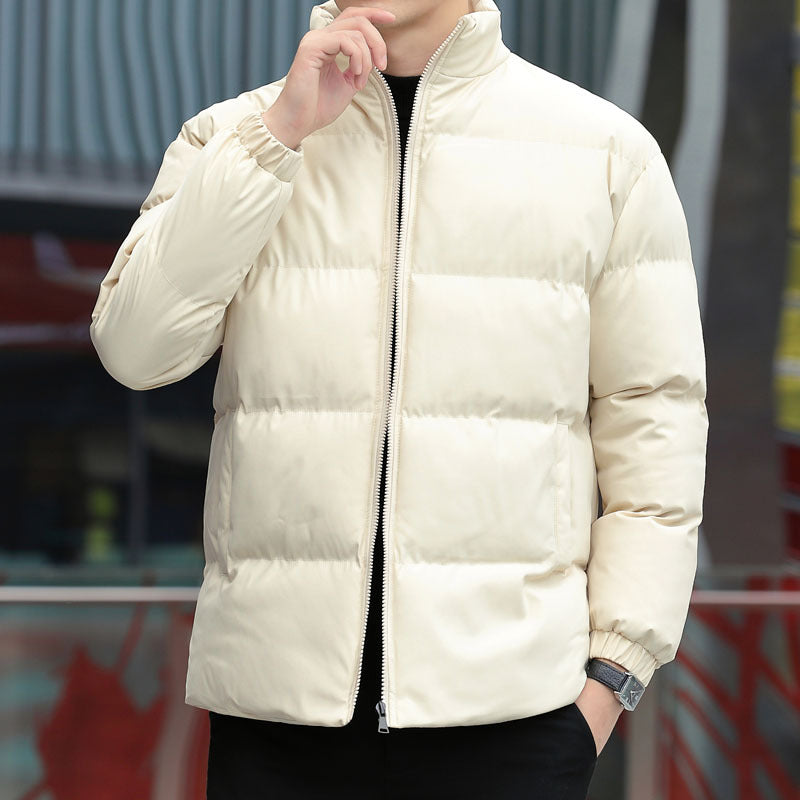 Men's quilted winter jacket with practical zipper Lisslune