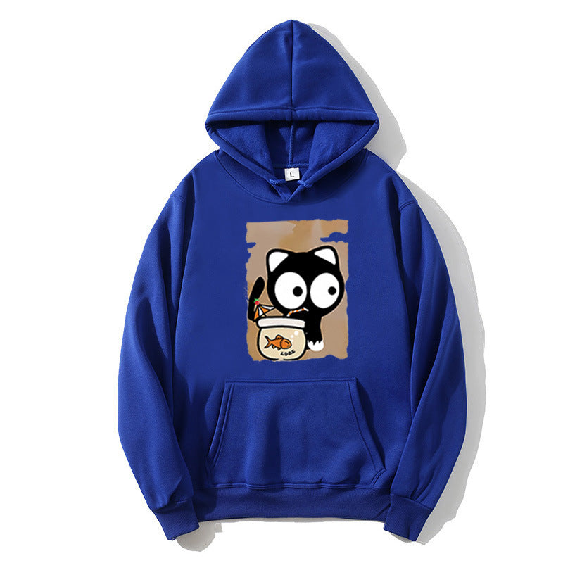 Women's hooded sweatshirt with cute cat design Lisslune
