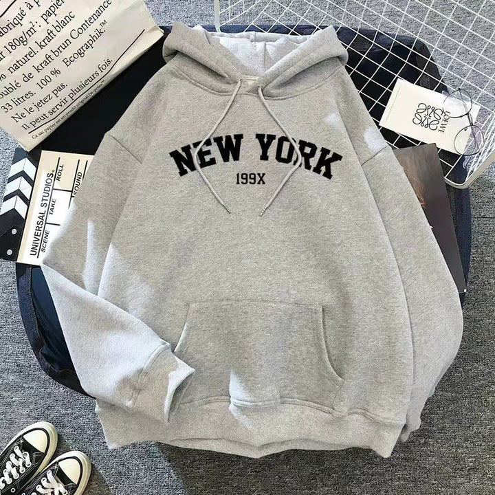 Women's hoodie with sporty New York print Lisslune
