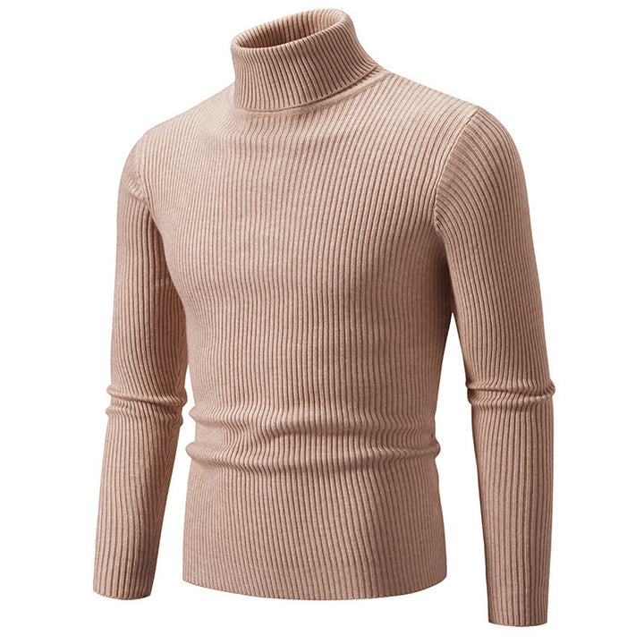 Men's turtleneck sweater made of fine ribbed material Lisslune