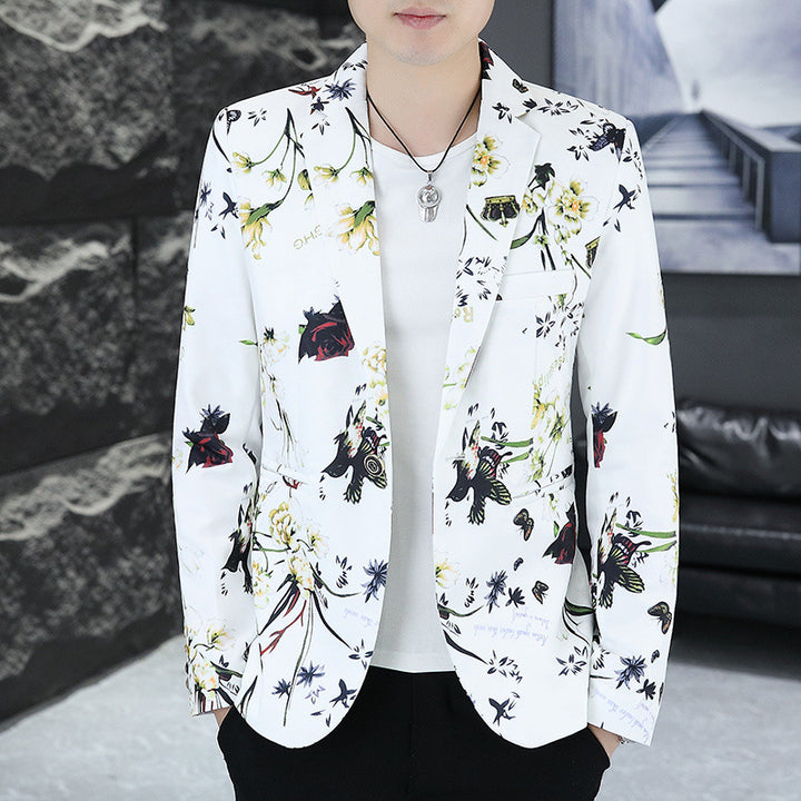 Men's stylish floral blazer Lisslune