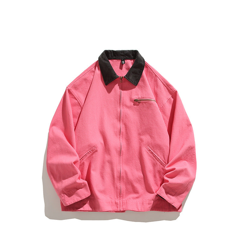 Men's casual transitional jacket with robust stand-up collar Lisslune