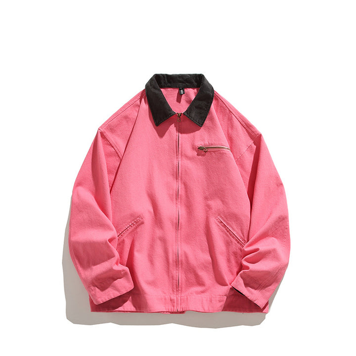 Men's casual transitional jacket with robust stand-up collar Lisslune
