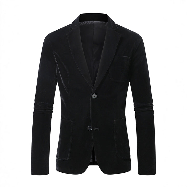 Men's elegant velvet blazer with fine details Lisslune
