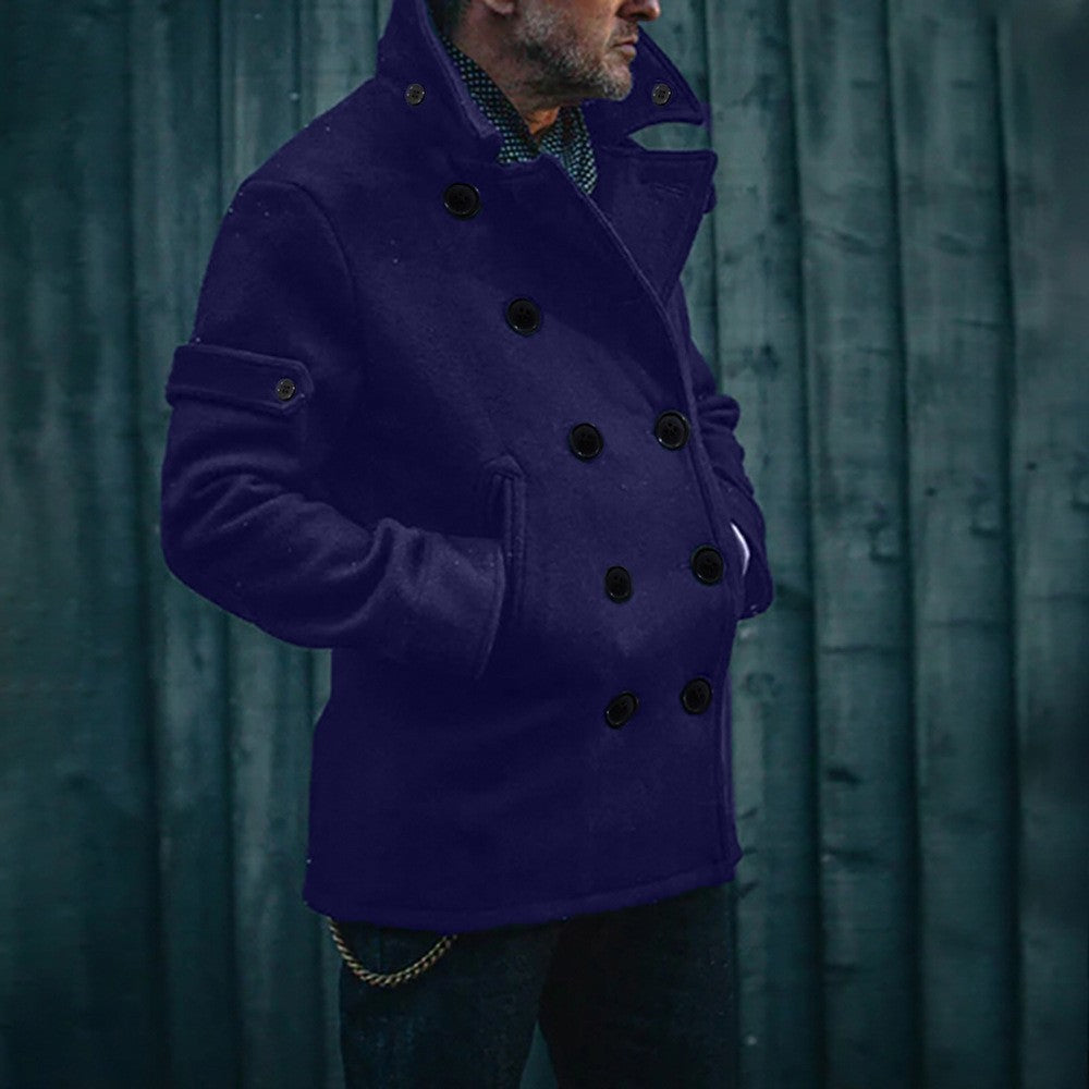 Men's elegant coat with double button placket Lisslune