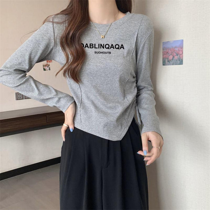 Women’s long sleeve shirt with creative print and casual cut