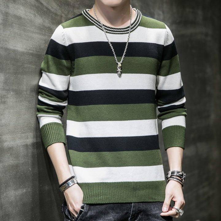 Men striped pullover made of soft cotton blend Lisslune