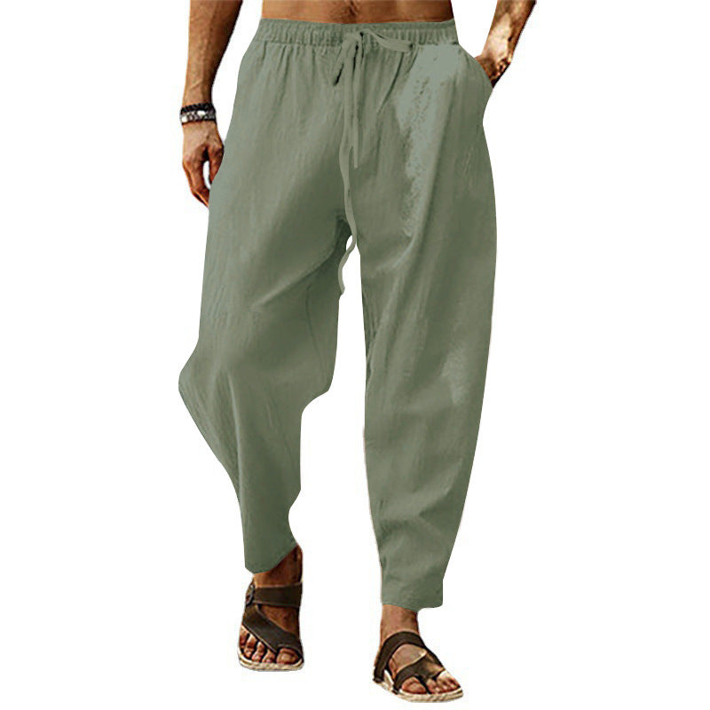 Men's lightweight and comfortable leisure pants with elastic waistband Lisslune