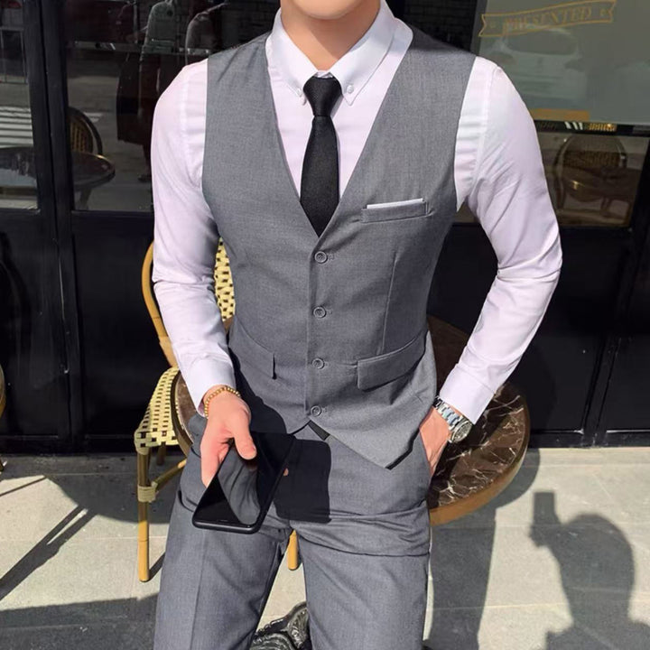 Men's Elegant Slim-Fit Suit with Practical Pockets Lisslune