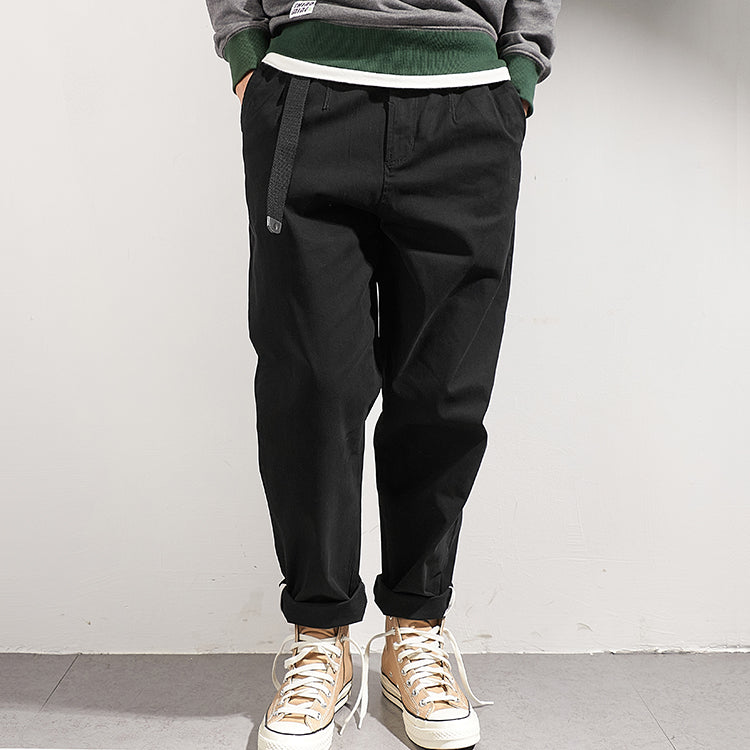 Men's casual cargo pants with adjustable waistband and deep side pockets Lisslune