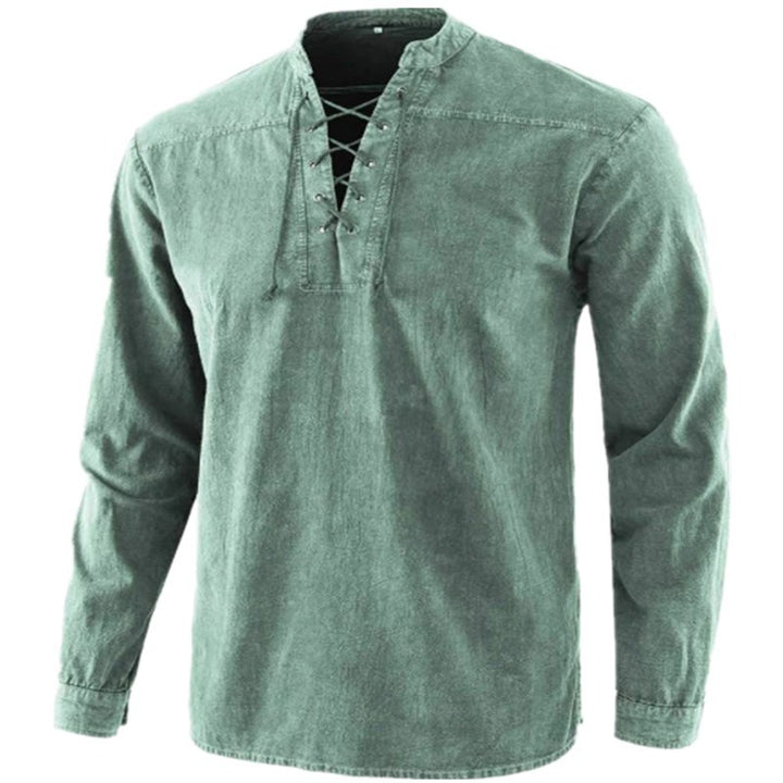 Men's casual shirt with lace closure Lisslune