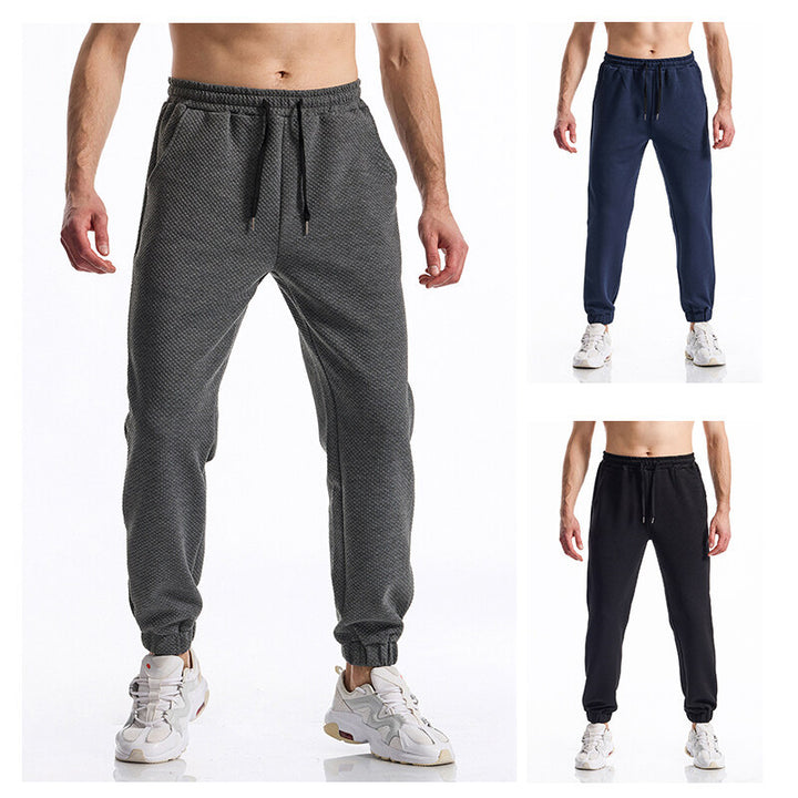 Men's sporty leisure pants with textured surface Lisslune