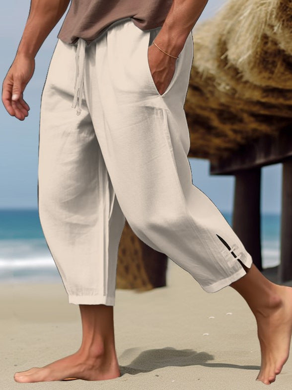 Men's airy beach pants with adjustable drawstring and side pockets Lisslune