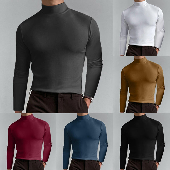 Men's fashionable turtleneck sweater made of soft cotton blend Lisslune