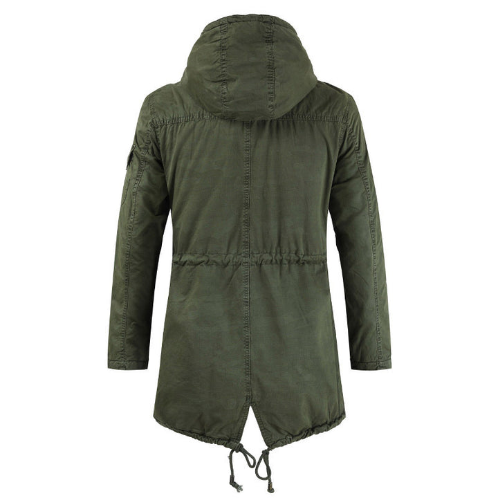 Men's casual and functional parka jacket with hood and practical pockets Lisslune