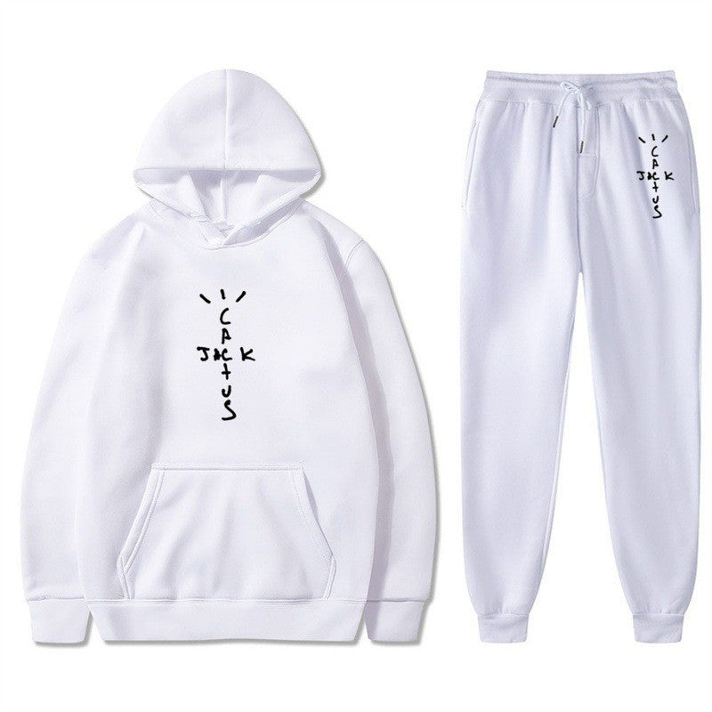 Ladies Hoodie and Jogging Pants Set with Creative Lettering Lisslune