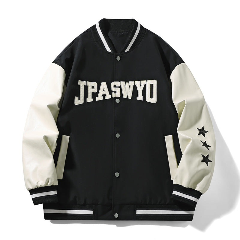 Men's sporty bomber jacket with stylish lettering Lisslune