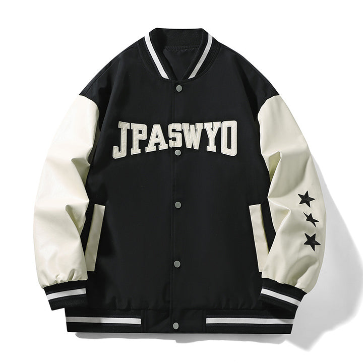 Men's sporty bomber jacket with stylish lettering Lisslune