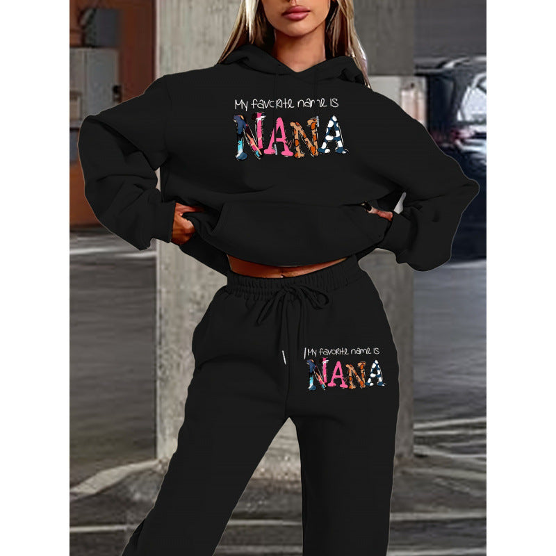 Women's tracksuit with creative lettering and comfortable fit Lisslune