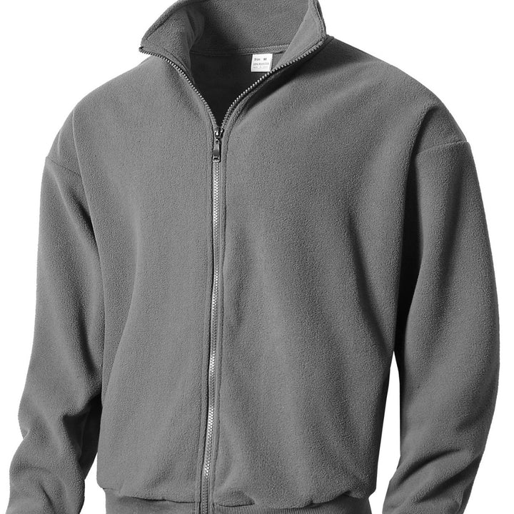 Men's fleece jacket with high collar and full zip Lisslune