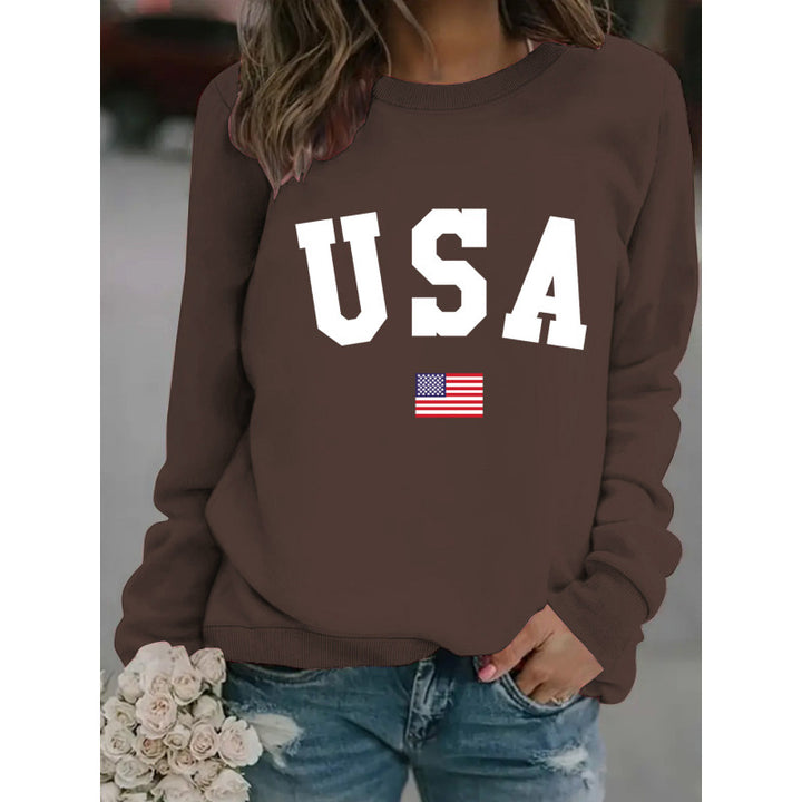 Women's sweatshirt with modern USA statement and cozy fit Lisslune