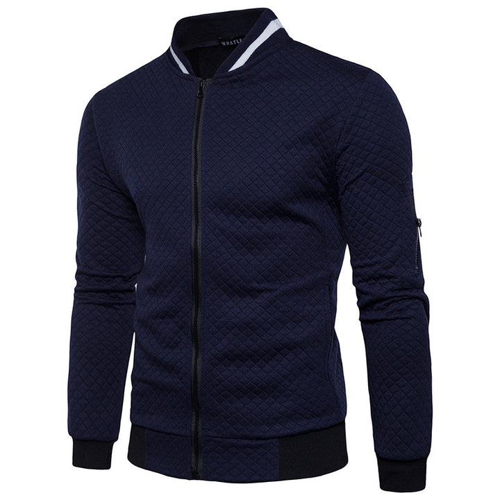 Men's casual quilted jacket with full zip and side pockets Lisslune