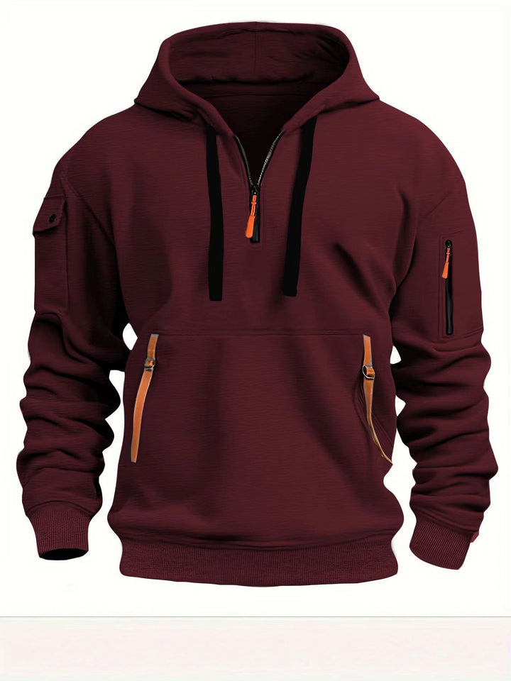 Men's Practical Hoodie with Side Zipper and Versatile Pockets Lisslune