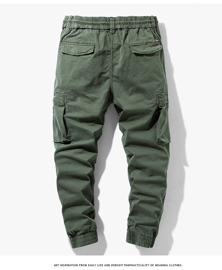 Men's cargo pants with practical side pockets and elastic waistband Lisslune