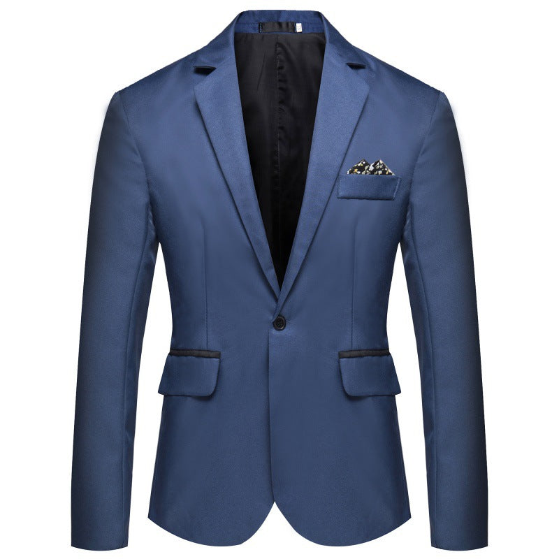 Men's Elegant Blazer with Silky-Matte Surface and Button Details Lisslune