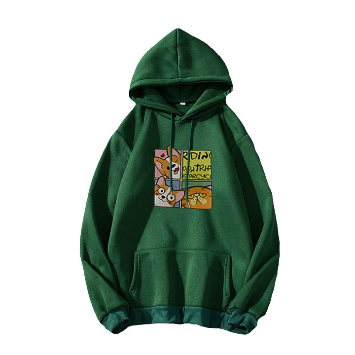 Women's Hoodie with Cute Dog Design Lisslune