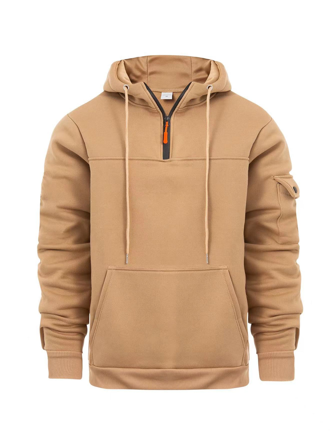 Men's Hoodie with Structured Cut and Functional Zip Pockets Lisslune
