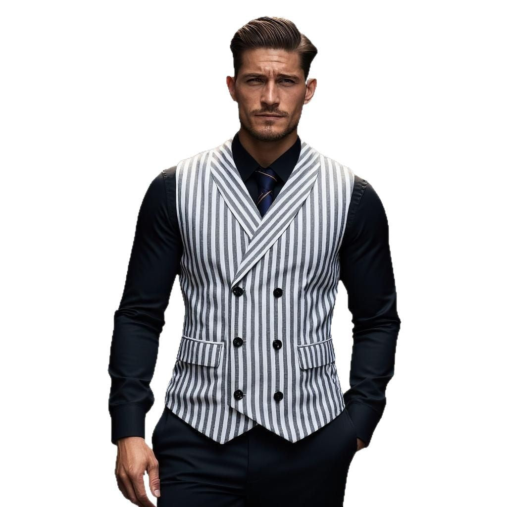 Men's elegant vest with striped design Lisslune