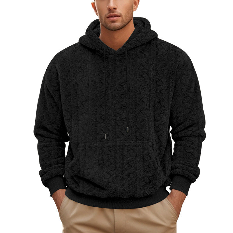 Men's Cozy Hoodie with innovative teddy look and practical front pockets Lisslune