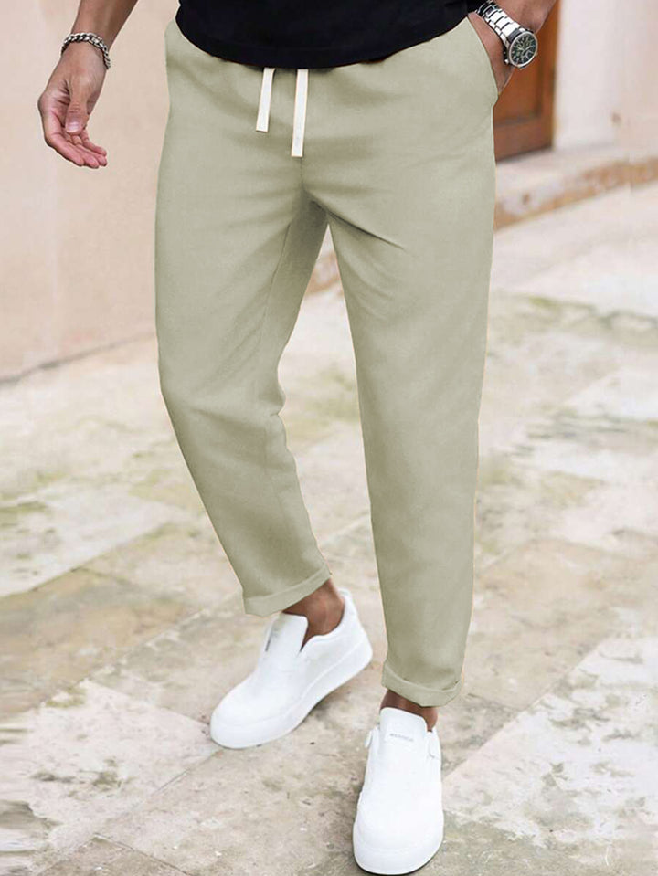 Men's casual training pants with adjustable waist Lisslune