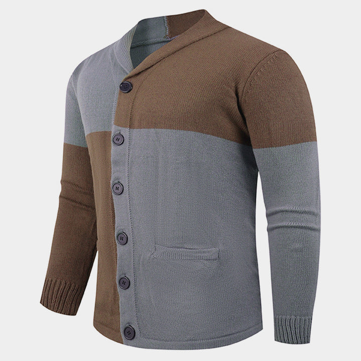 Men's cardigan with modern cable pattern and practical pockets Lisslune