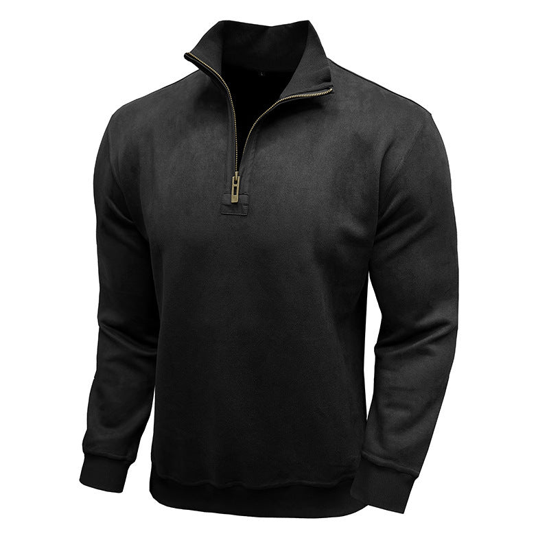 Men's sporty pullover with half zipper Lisslune