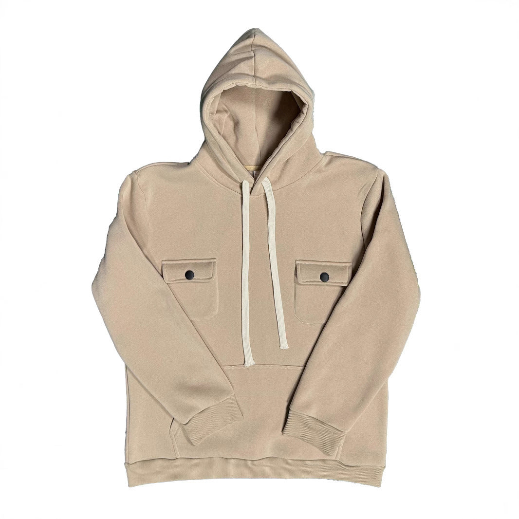 Men's hoodie with practical pockets and textured design Lisslune