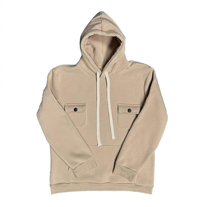 Men's hoodie with practical pockets and textured design Lisslune
