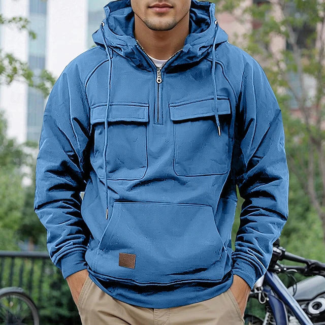 Men's stylish hooded jacket with practical pockets Lisslune