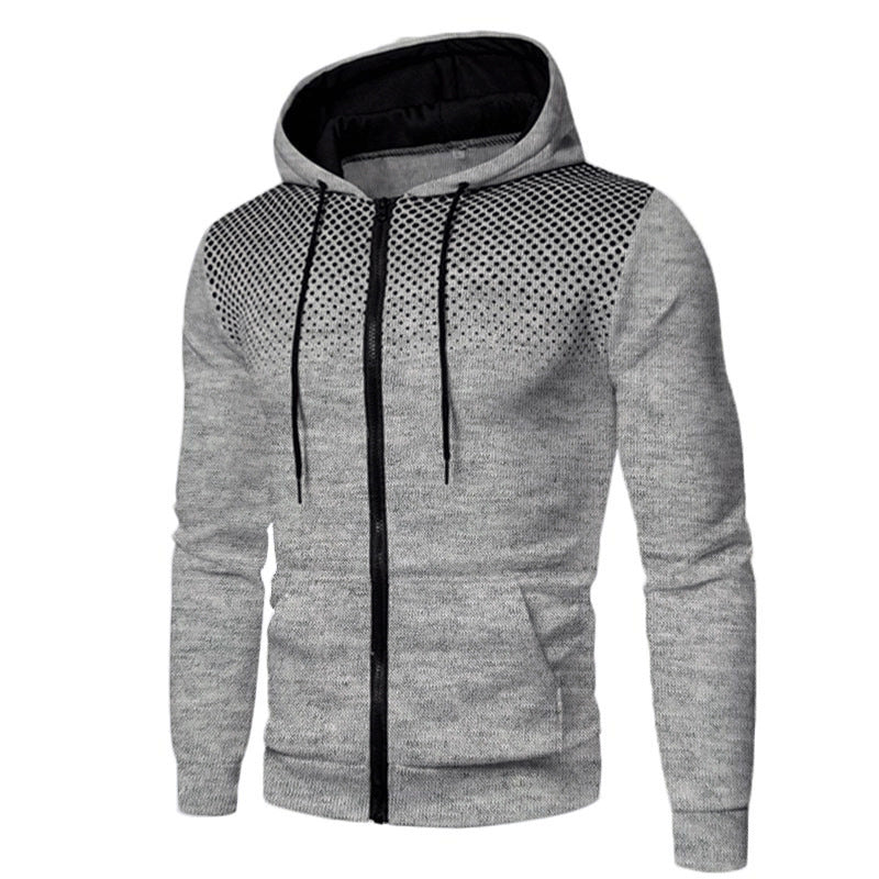 Men's sporty hoodie with full zip and breathable inserts Lisslune