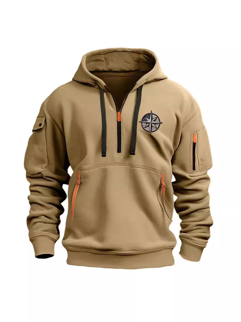 Men's Functional Hoodie with Practical Pockets Lisslune