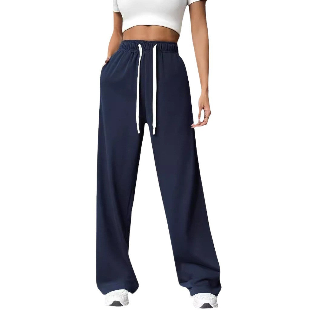 Women Comfortable Loose-Fitting Leisure Pants with Elastic Waist Lisslune