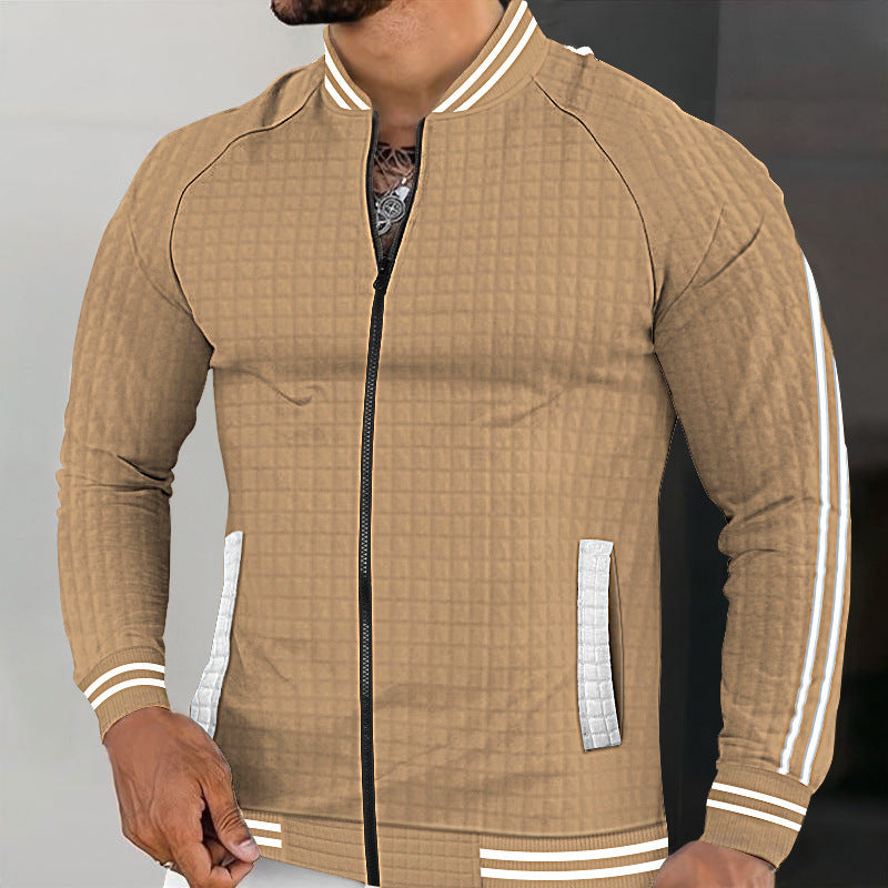 Men's quilted sports jacket with modern design and practical zippered pockets Lisslune