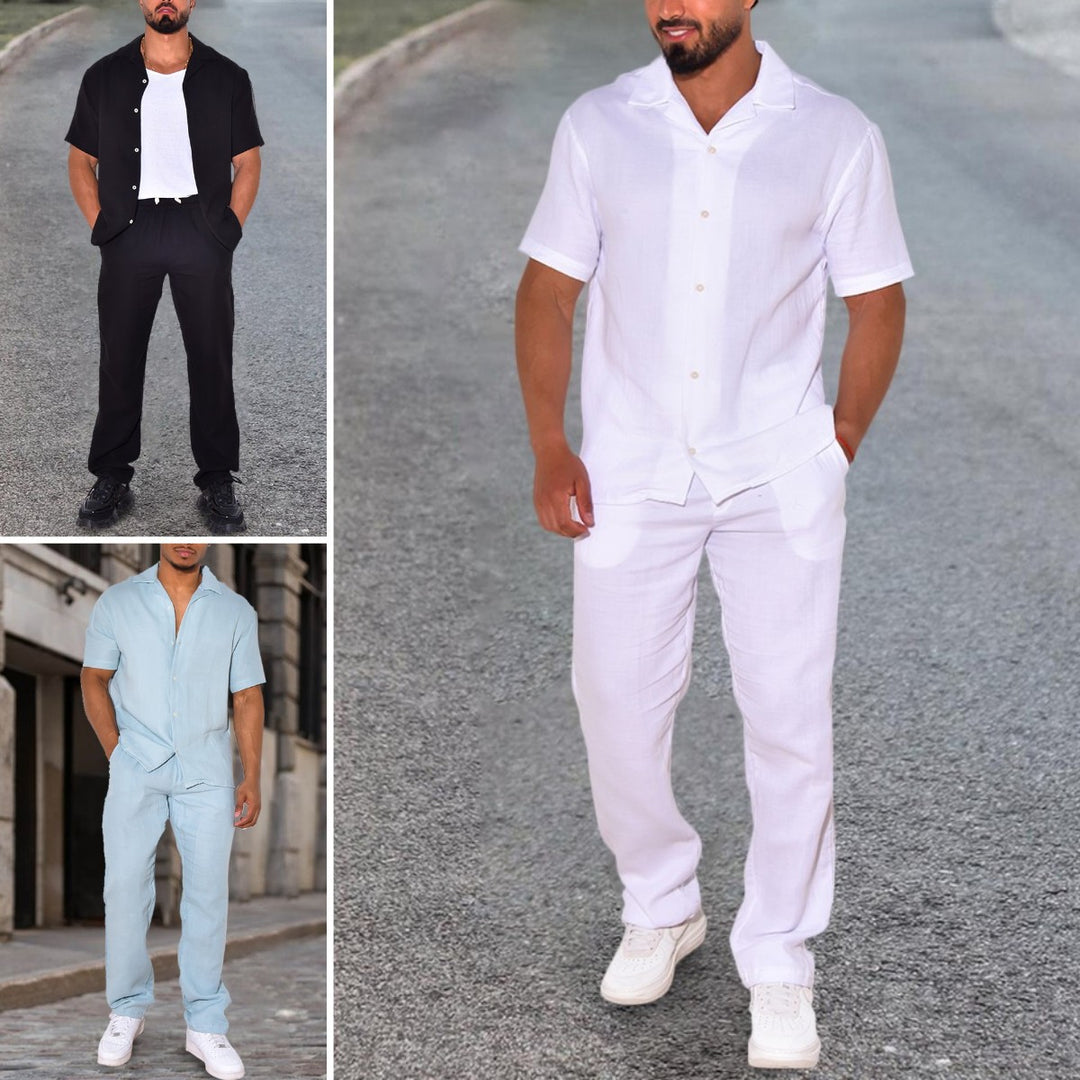 Men's Casual Linen Suit Lisslune