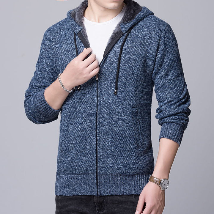Men's cozy hooded jacket with fleece-lined interior Lisslune