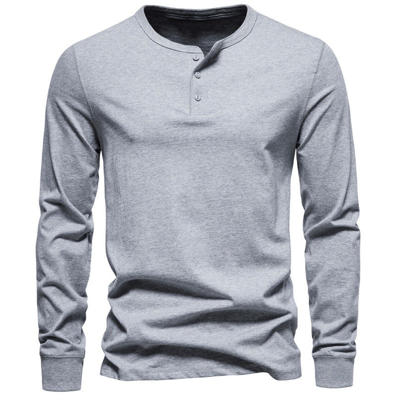 Men's Long Sleeve Shirt with Button Closure and Modern Design Lisslune