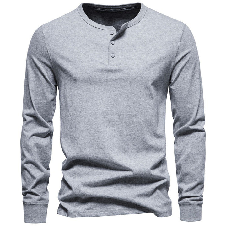 Men's Long Sleeve Shirt with Button Closure and Modern Design Lisslune