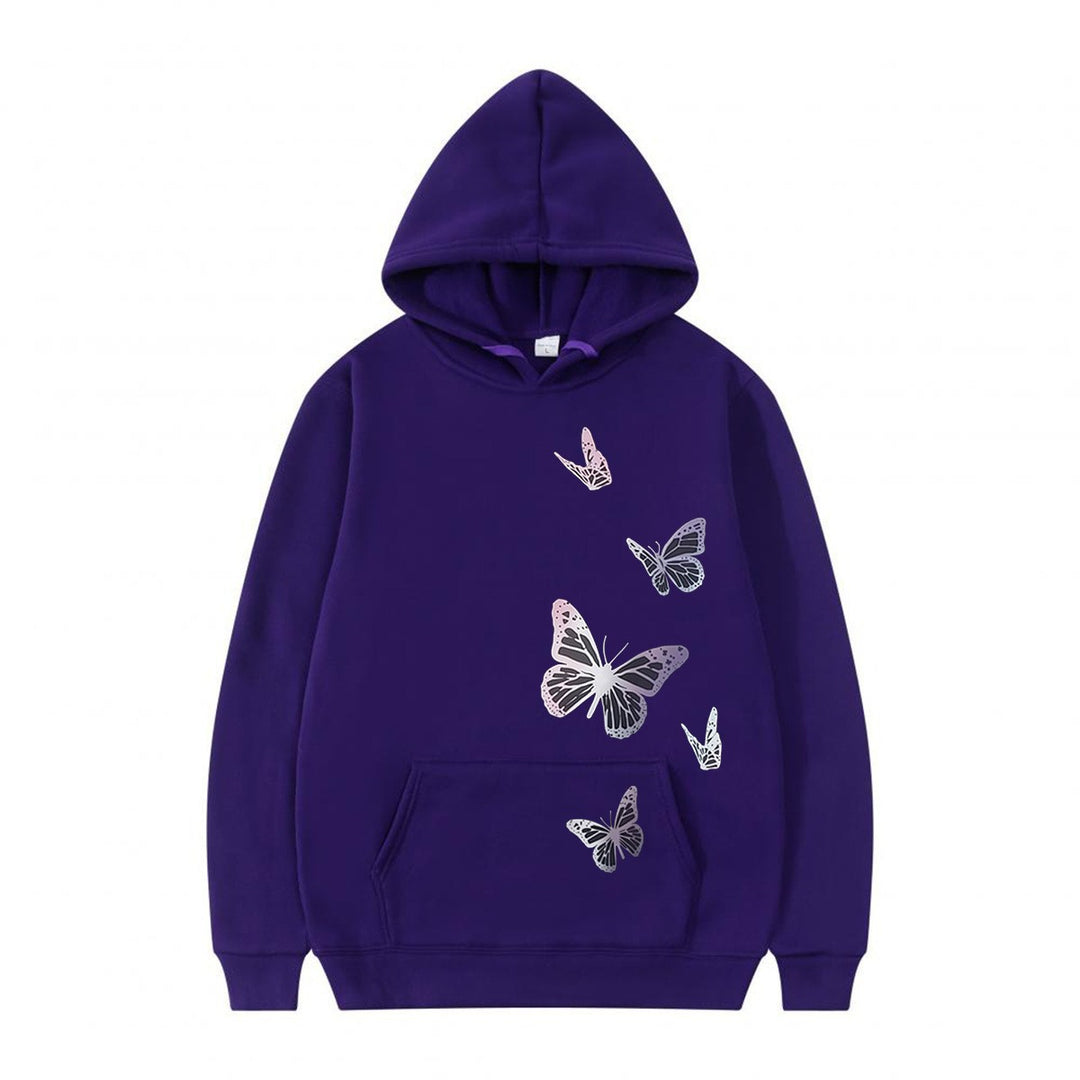 Women's hoodie with delicate butterfly motif Lisslune