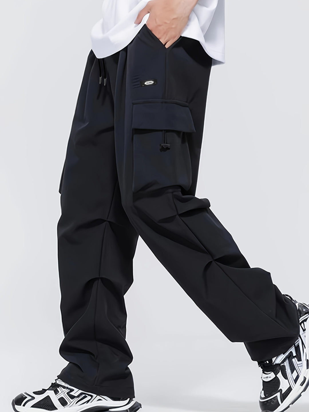 Men's cargo pants with multifunctional pockets and adjustable waistband Lisslune