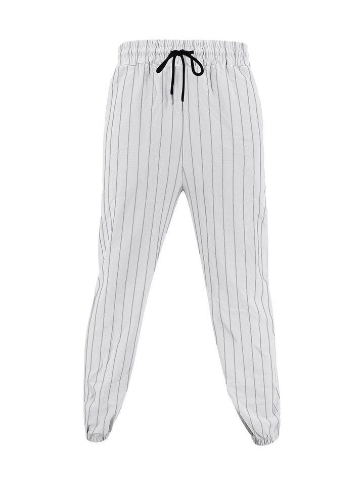 Men's elegant leisure pants with elastic waistband and side stripes Lisslune
